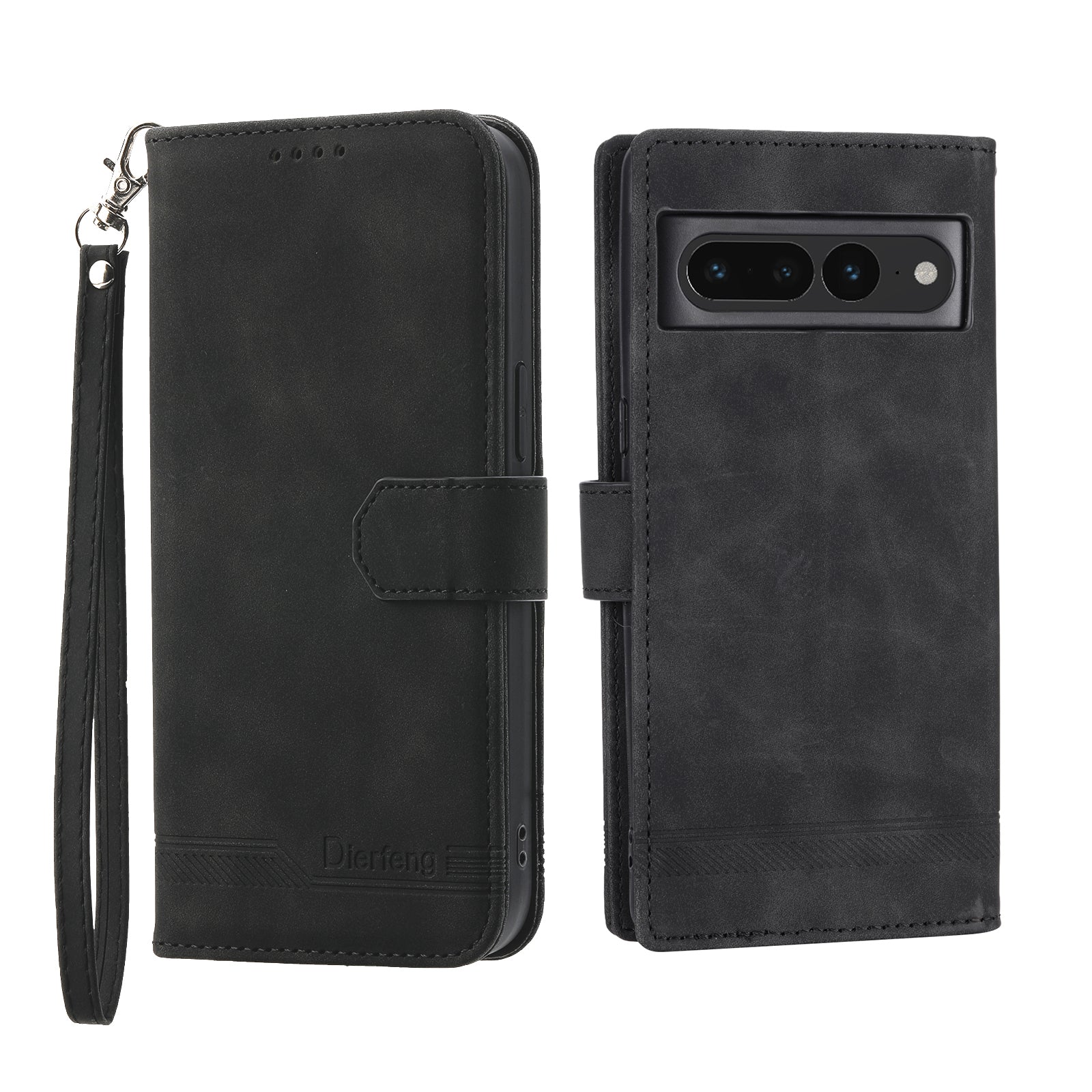DIERFENG DF-03 Mobile Phone Leather Case for Google Pixel 7 Pro 5G Lines Imprinted Phone Cover with Wallet Stand DIERFENG DF-03 Mobile Phone Leather Case for Google Pixel 7 Pro 5G Lines Imprinted Phone Cover with Wallet Stand